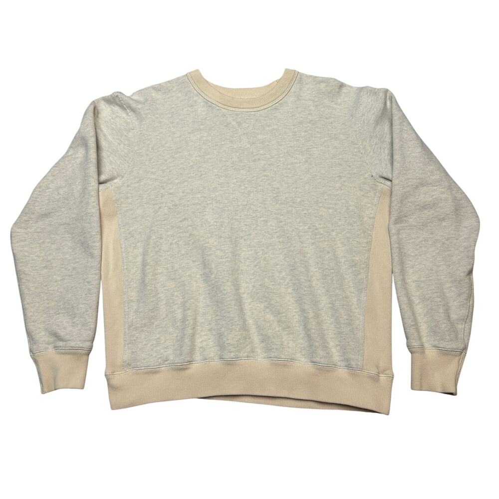 Buck Mason Heathered Twill Terry Vintage Crew Double V Sweatshirt Men's Medium